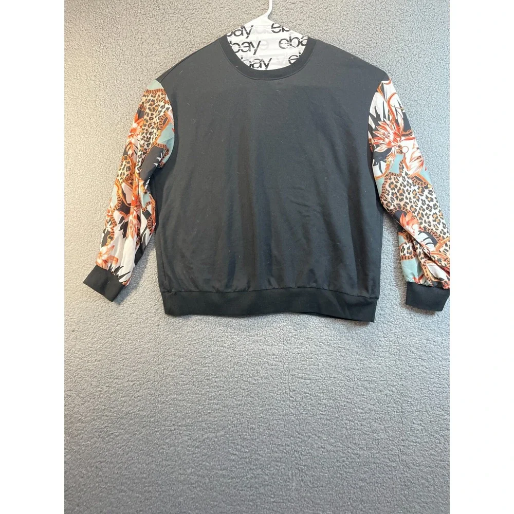 Shein Curve Size 2XL Color Block Round Neck Sweatshirt‎ With Raglan Sleeves